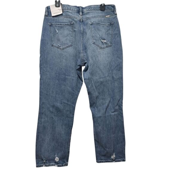 Kancan Distressed Straight Leg Streetwear Boho Jeans Size 31 NWT Lightwash Blue - Picture 3 of 14